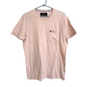 2/$15 Abercrombie & Fitch Mens Light Pink Soft Pocket T-Shirt Short Sleeve Large